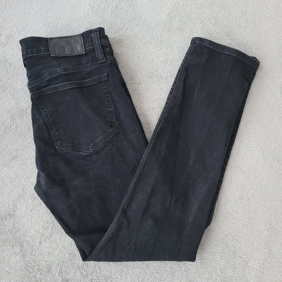 Madewell Denim - Madewell 32 X 32 black slim denim jeans classic basics grunge goth alternative